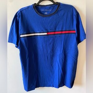 Tommy Hilfiger Tino Logo T Shirt Blue Men’s Large